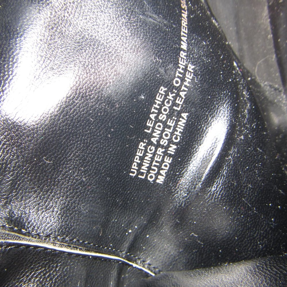 BANANA REPUBLIC Black Leather Knee Boots Sz 10, 4" Heel, Almond Toe - Picture 14 of 15